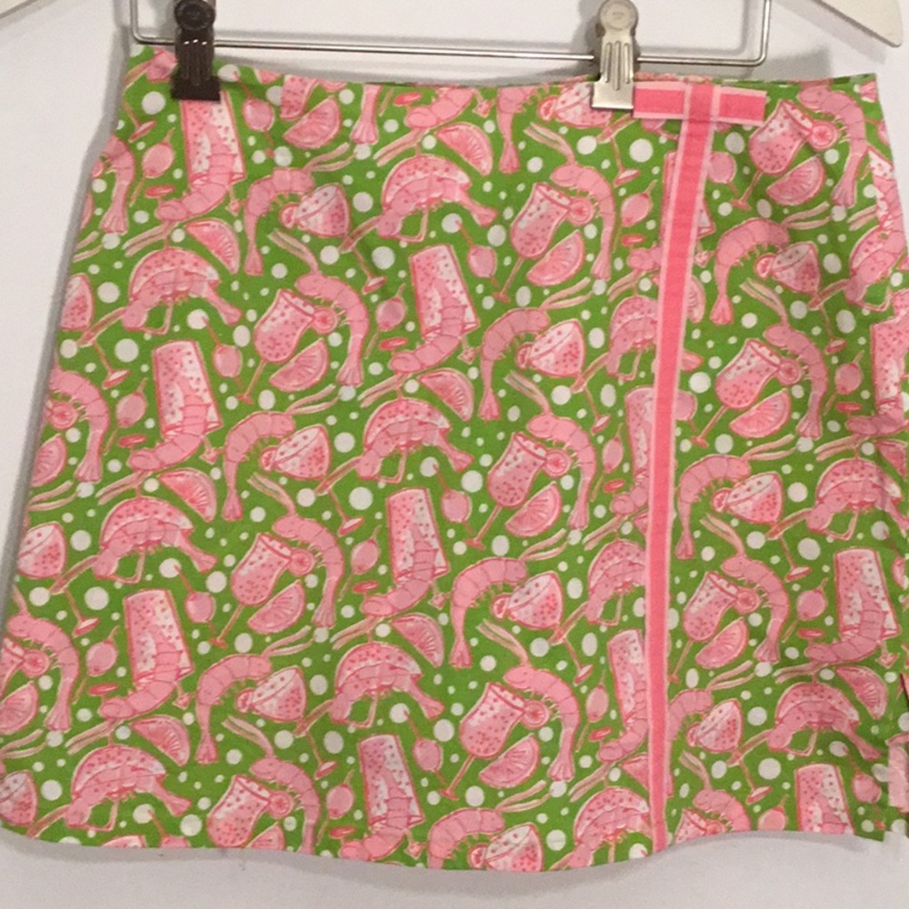 Lilly Pulitzer skort, shrimp cocktail